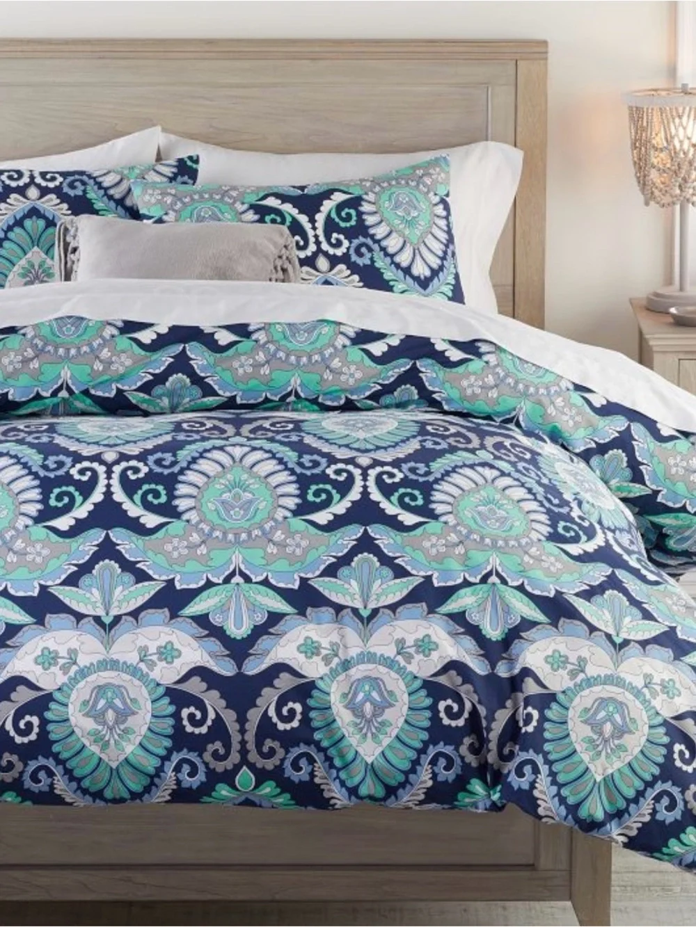 Pottery Barn “Natalie” Deco Medallion Duvet Cover 100% Cotton 90”x 88”